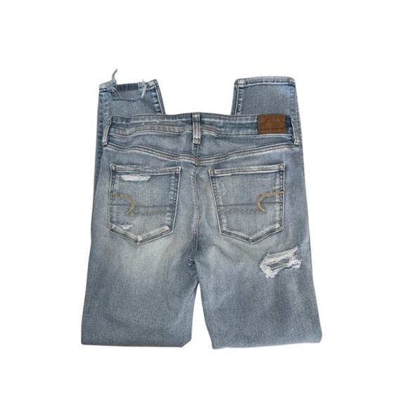 American Eagle Light Wash Distressed Jegging Women's Size 8 Jean - Picture 5 of 5
